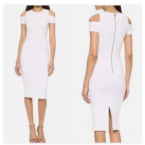 Alice + Olivia Air: Size 2 Off The Shoulder Stretch Meya Dress in off white